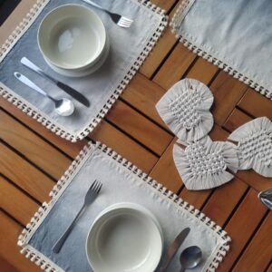 Individuales en algodón teñido